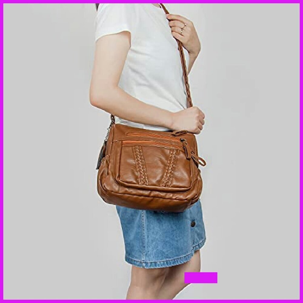 Soft PU Leather Crossbody Bag with Tassel Elegant Chic Versatile Daily Use - Picture 3 of 8